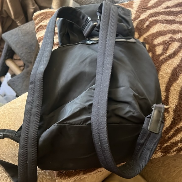 Nylon PRADA backpack with leather trim silver hardware used condition - Picture 9 of 9